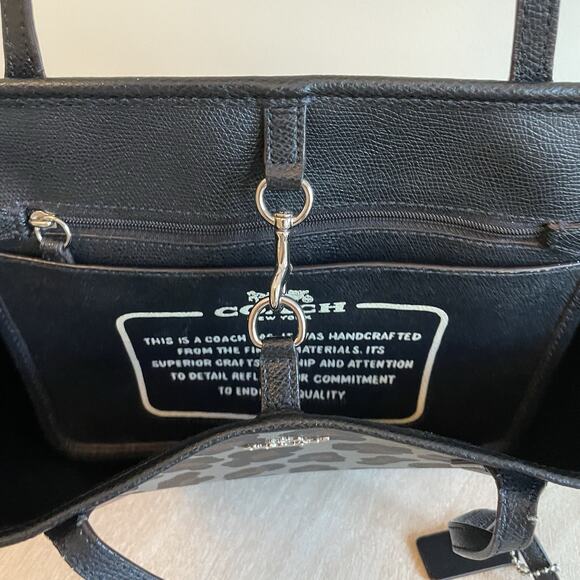 Coach Black and Brown Leopard Print Tote - Picture 12 of 16